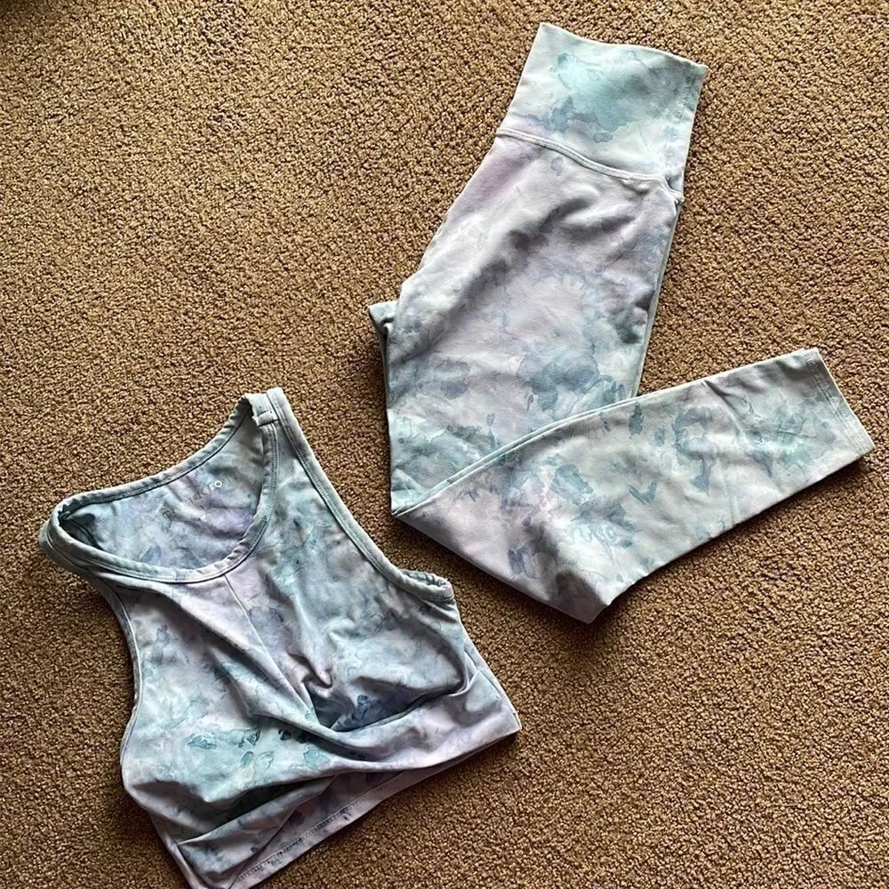 Electric & Rose Women’s Blue/Purple Sports Bra & Leggings Set - Size S